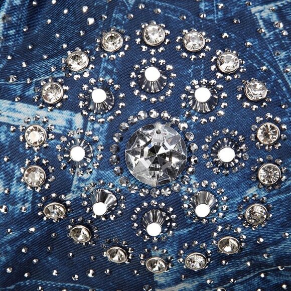 Sparking Denim Rhinestone bag - Picture 3 of 6